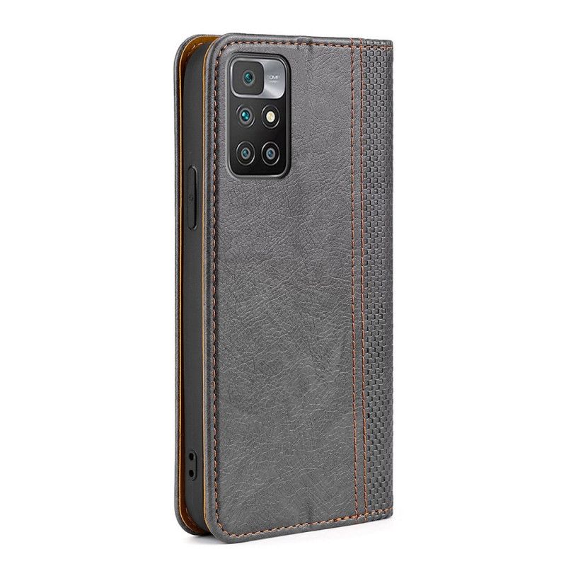 Cover Xiaomi Redmi 10 Flip Cover Vintage Læderstil