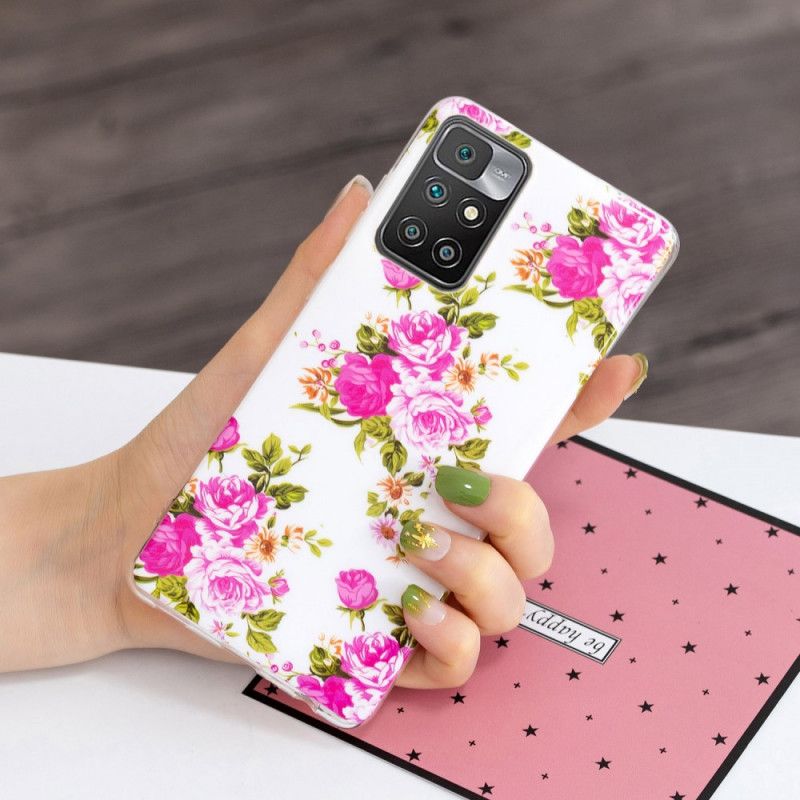 Cover Xiaomi Redmi 10 Fluorescerende Frihedsblomster