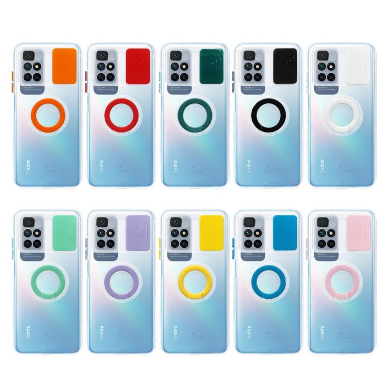 Cover Xiaomi Redmi 10 Transparent Med Ring-support