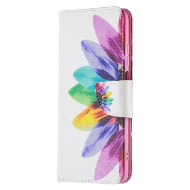 Flip Cover Xiaomi Redmi 10 Akvarelblomst