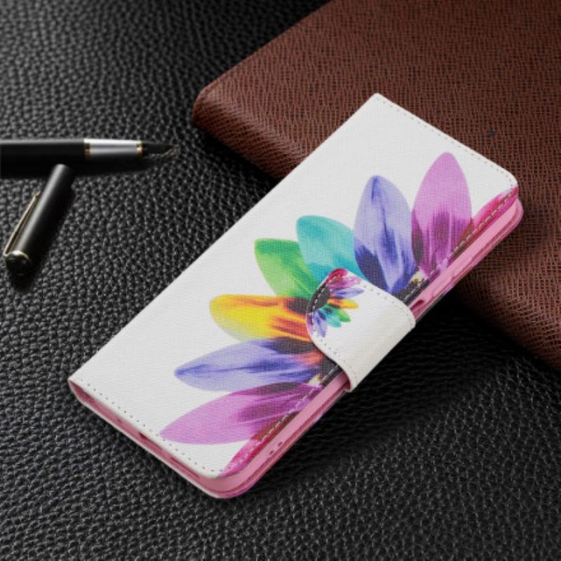 Flip Cover Xiaomi Redmi 10 Akvarelblomst