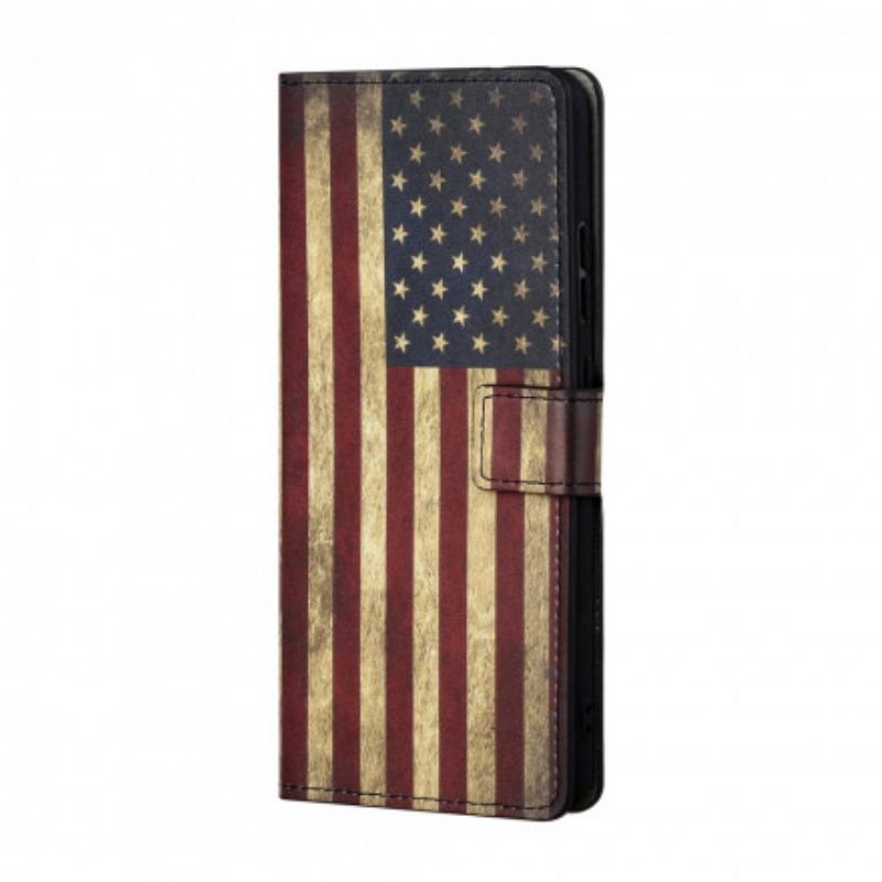 Flip Cover Xiaomi Redmi 10 Amerikansk Flag