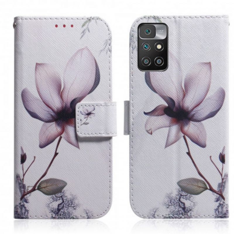 Flip Cover Xiaomi Redmi 10 Gammel Rosenblomst