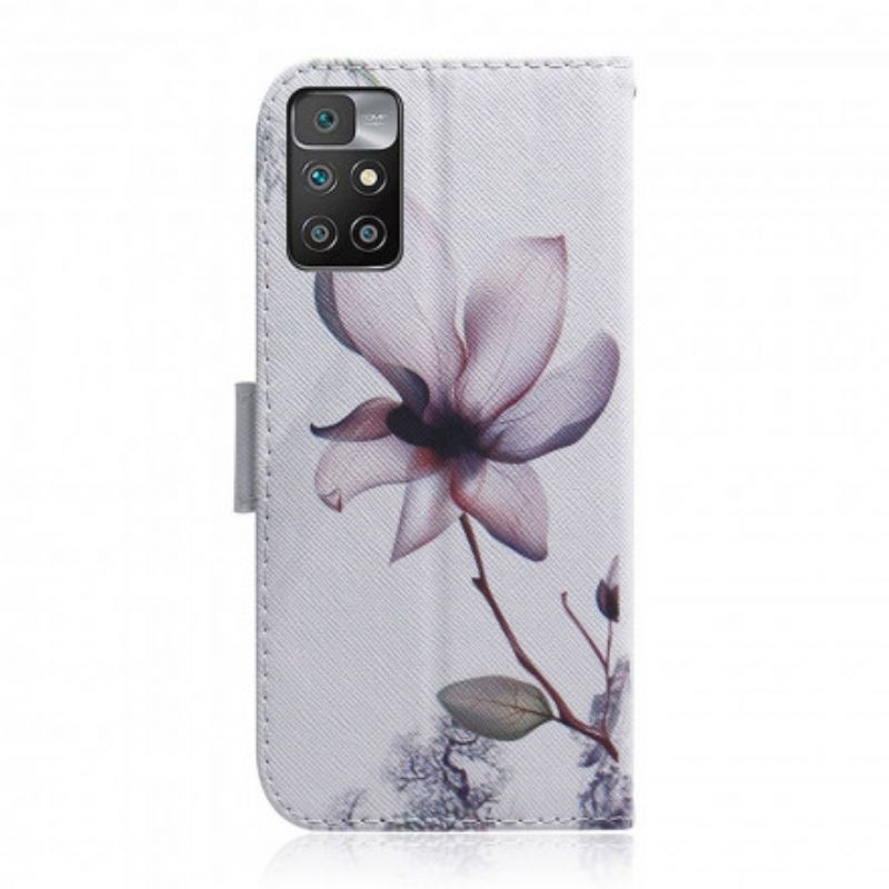 Flip Cover Xiaomi Redmi 10 Gammel Rosenblomst