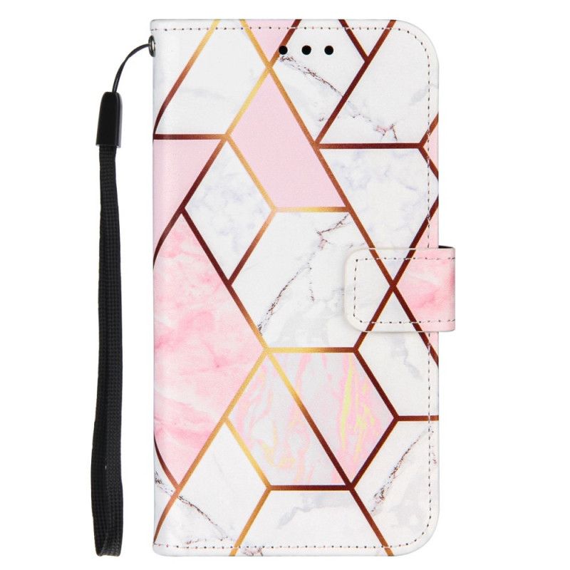 Flip Cover Xiaomi Redmi 10 Geometrisk Marmor