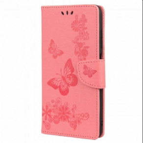 Flip Cover Xiaomi Redmi 10 Kun Sommerfugle Med Snor