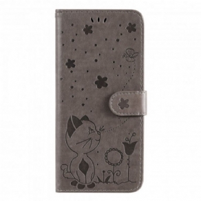 Flip Cover Xiaomi Redmi 10 Med Snor Thong Kat Og Bi