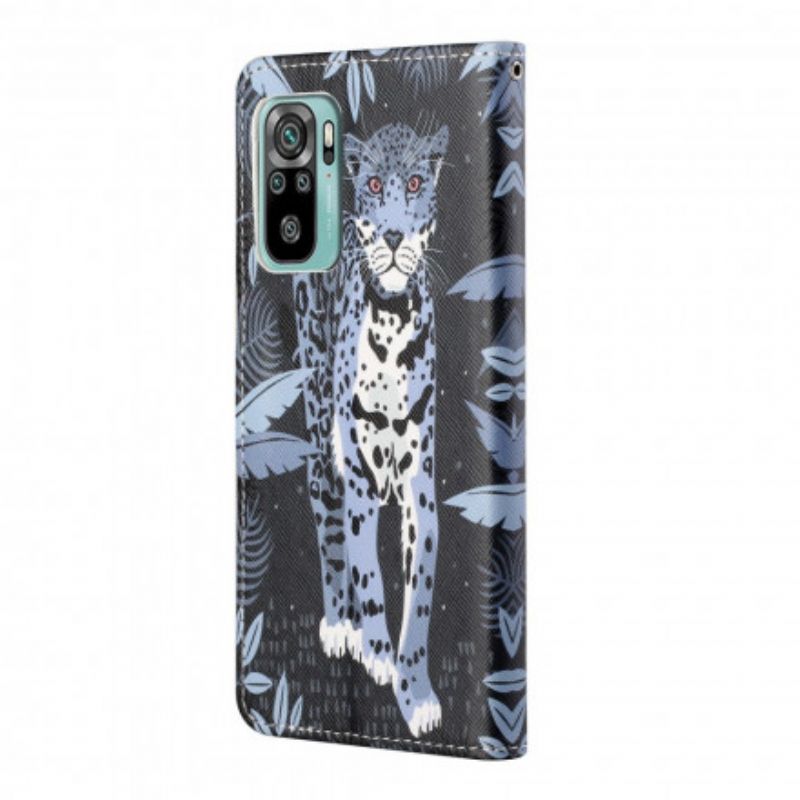 Flip Cover Xiaomi Redmi 10 Med Snor Thong Leopard