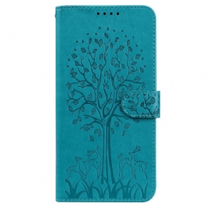 Flip Cover Xiaomi Redmi 10 Træ Og Hjorte