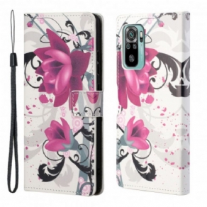 Flip Cover Xiaomi Redmi 10 Tropiske Blomster