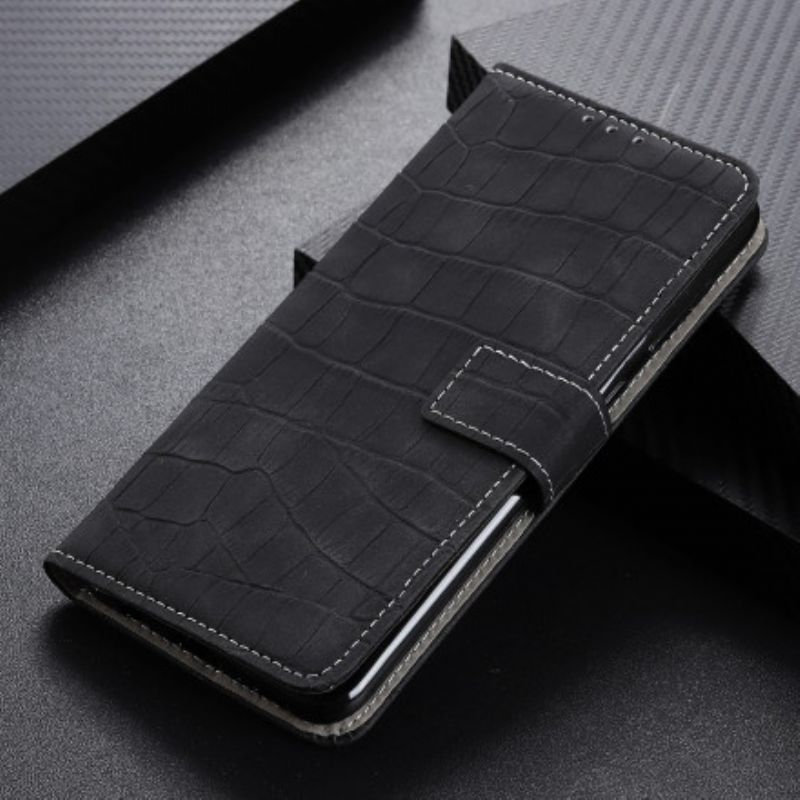 Flip Cover Xiaomi Redmi 10 Vintage Krokodillehudstil