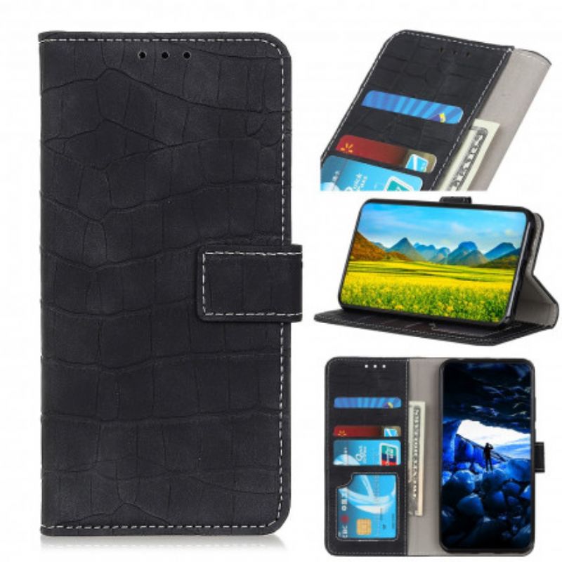 Flip Cover Xiaomi Redmi 10 Vintage Krokodillehudstil