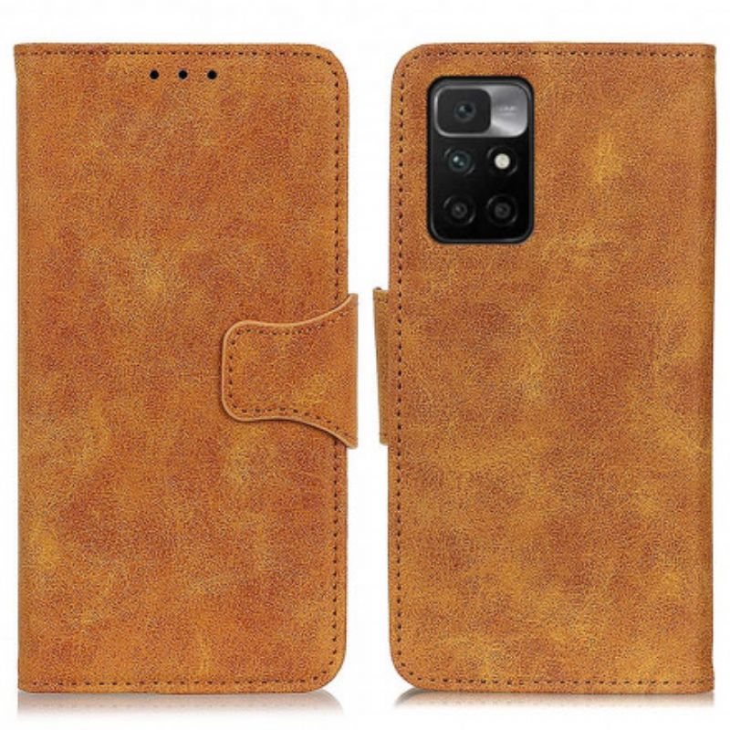 Flip Cover Xiaomi Redmi 10 Vintage Split Læder