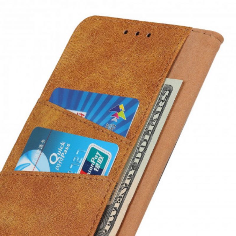 Flip Cover Xiaomi Redmi 10 Vintage Split Læder