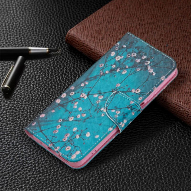 Læder Cover Xiaomi Redmi 10 Blomstrende Træ