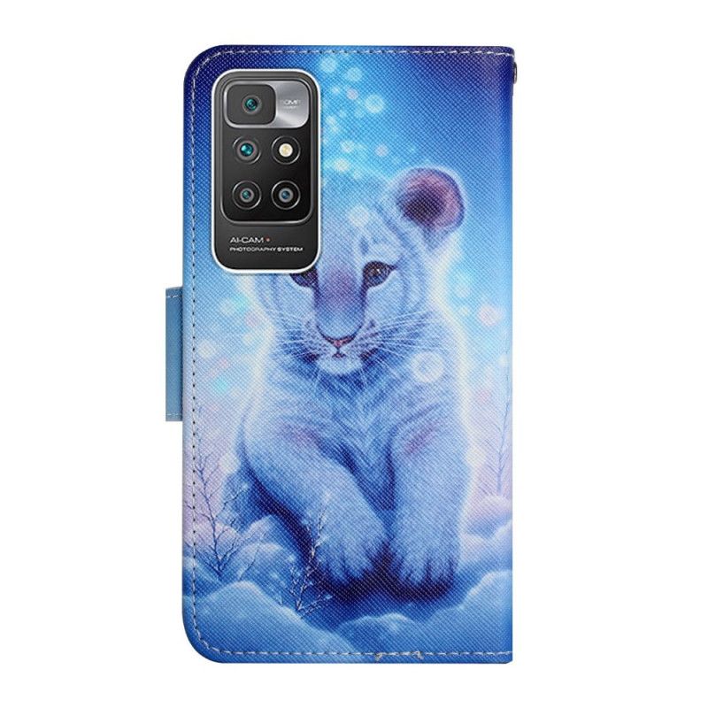 Læder Cover Xiaomi Redmi 10 Snetiger