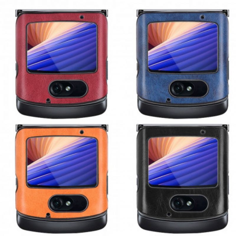 Cover Motorola Razr 5G Imiteret Lædersøm