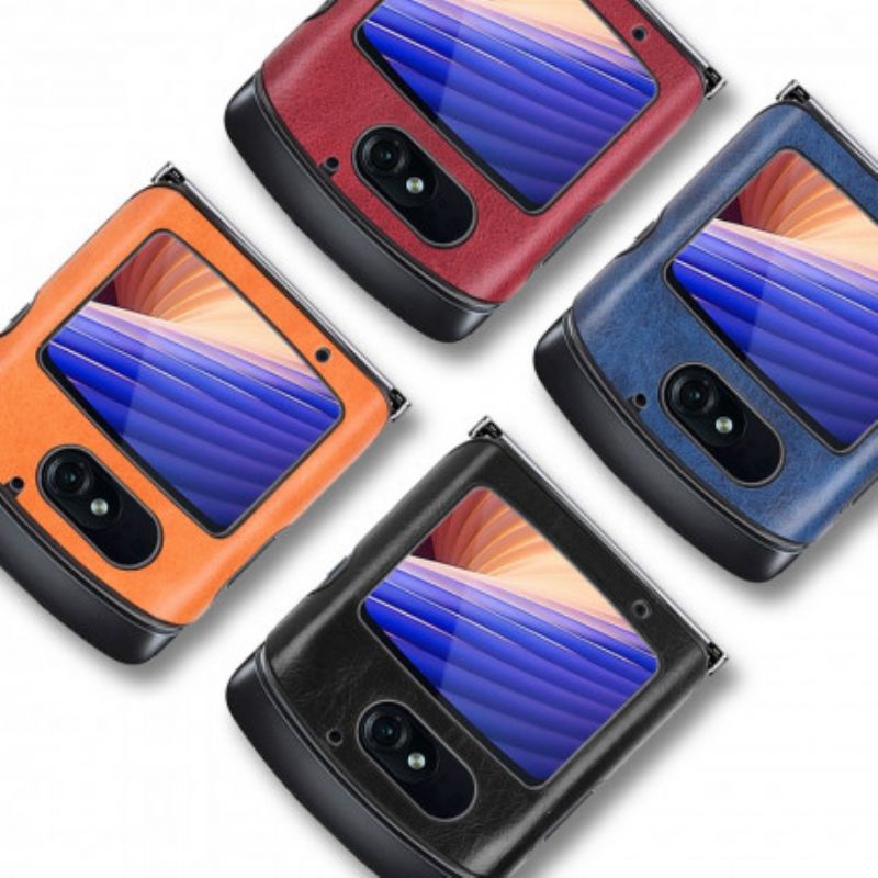 Cover Motorola Razr 5G Imiteret Lædersøm