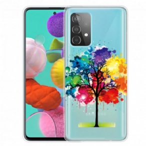 Cover Samsung Galaxy A32 4G Akvareltræ Gennemsigtig