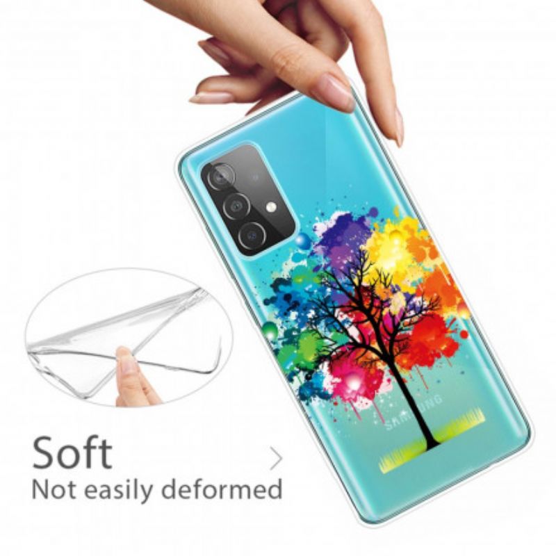 Cover Samsung Galaxy A32 4G Akvareltræ Gennemsigtig