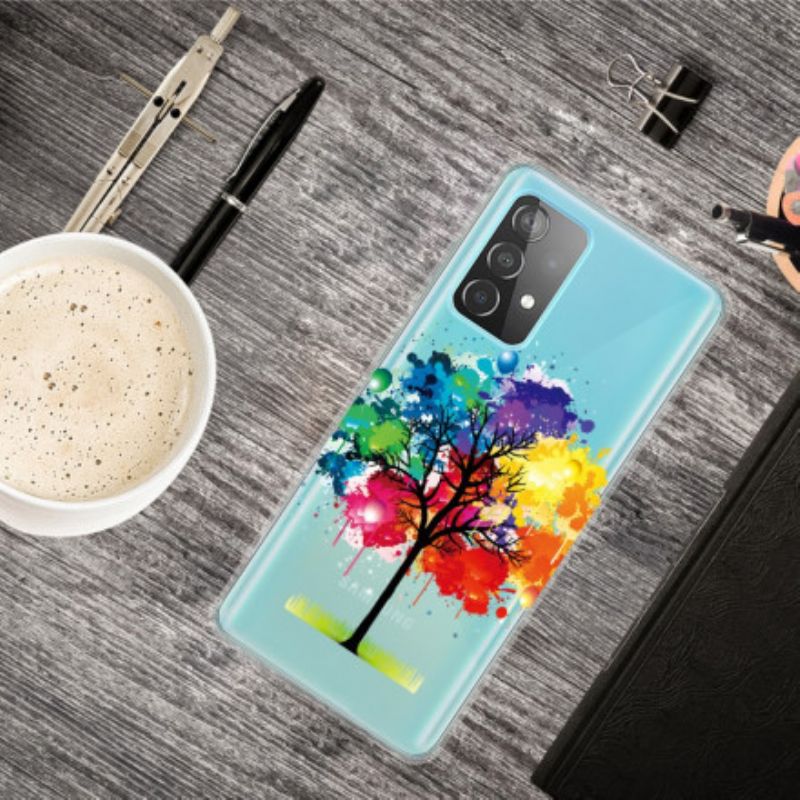 Cover Samsung Galaxy A32 4G Akvareltræ Gennemsigtig