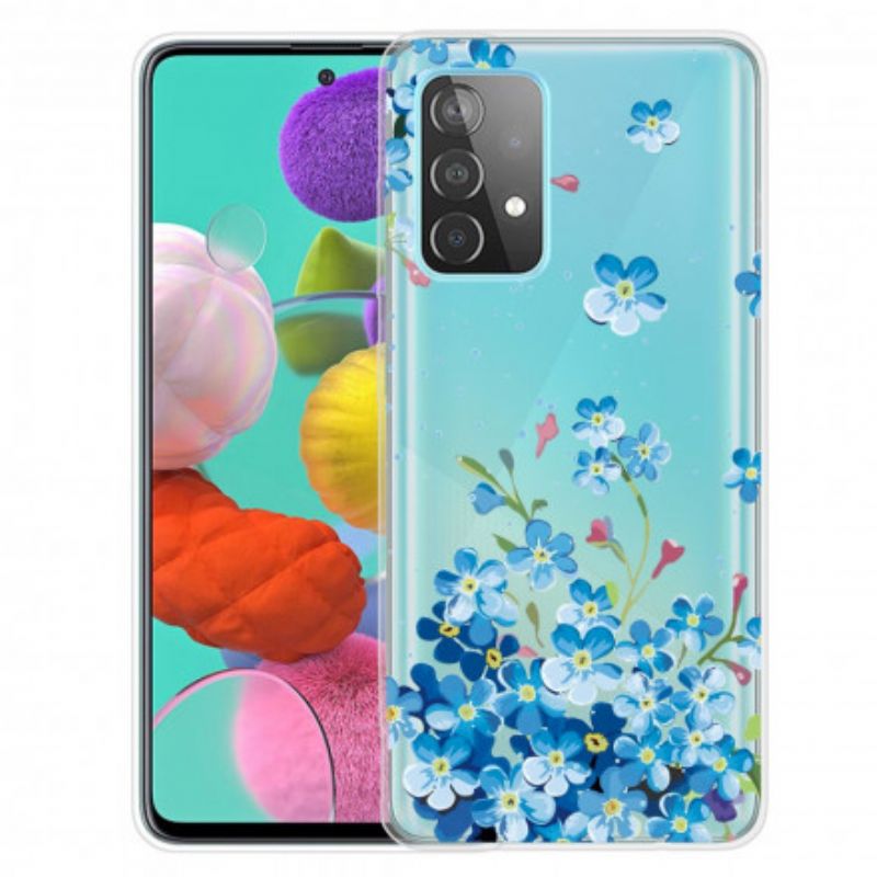 Cover Samsung Galaxy A32 4G Blå Blomster