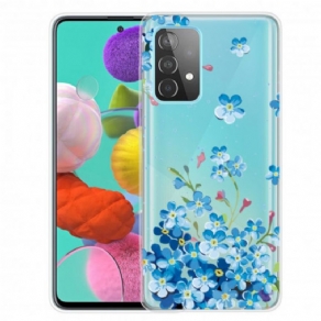 Cover Samsung Galaxy A32 4G Blå Blomster