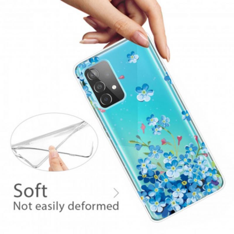 Cover Samsung Galaxy A32 4G Blå Blomster