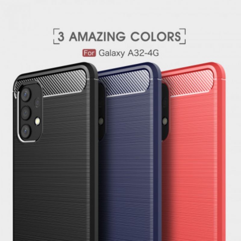 Cover Samsung Galaxy A32 4G Børstet Kulfiber