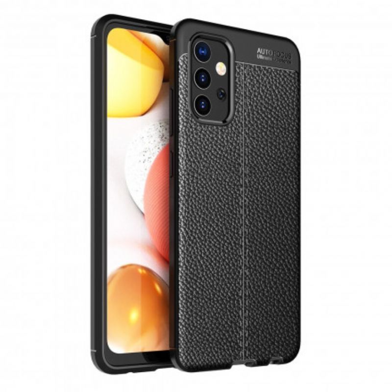 Cover Samsung Galaxy A32 4G Dobbelt Linje Litchi Lædereffekt