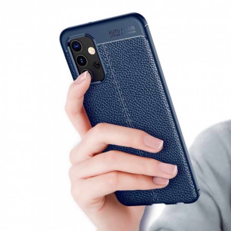 Cover Samsung Galaxy A32 4G Dobbelt Linje Litchi Lædereffekt