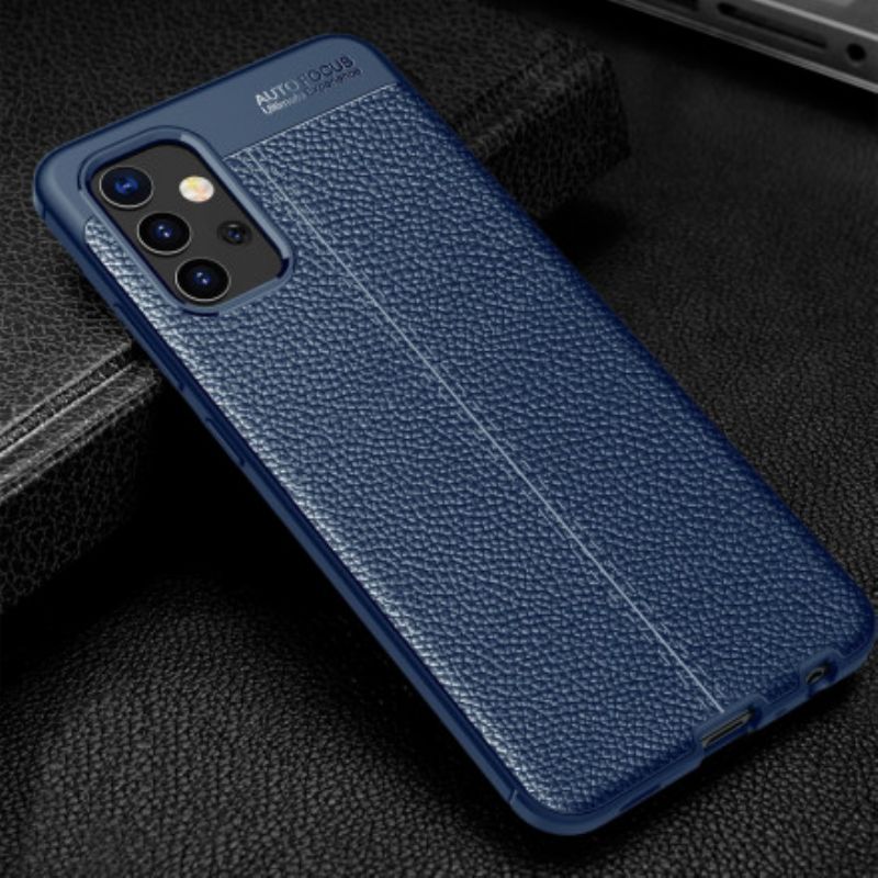 Cover Samsung Galaxy A32 4G Dobbelt Linje Litchi Lædereffekt