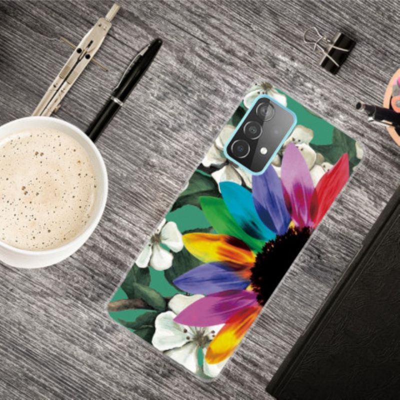 Cover Samsung Galaxy A32 4G Farverig Blomst