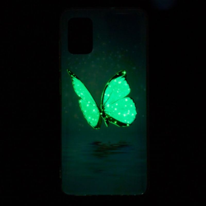 Cover Samsung Galaxy A32 4G Fluorescerende Blå Sommerfugl