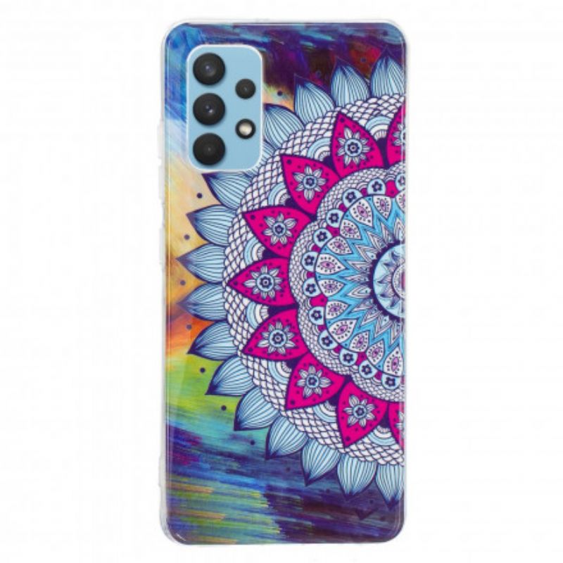 Cover Samsung Galaxy A32 4G Fluorescerende Farverig Mandala