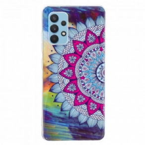 Cover Samsung Galaxy A32 4G Fluorescerende Farverig Mandala