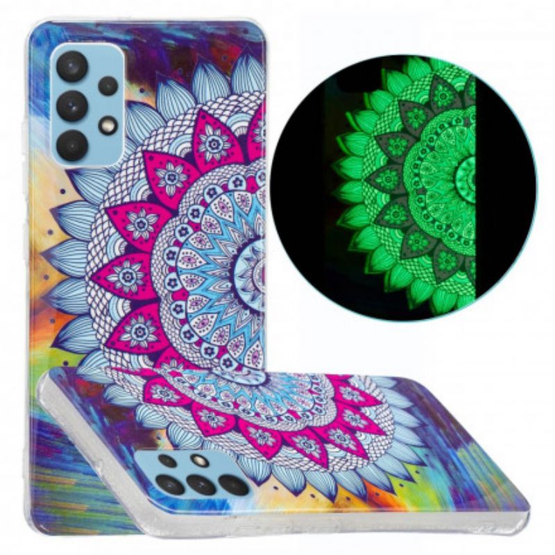 Cover Samsung Galaxy A32 4G Fluorescerende Farverig Mandala