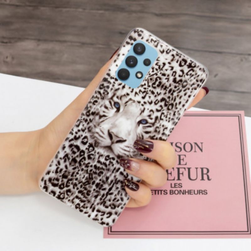 Cover Samsung Galaxy A32 4G Fluorescerende Leopard