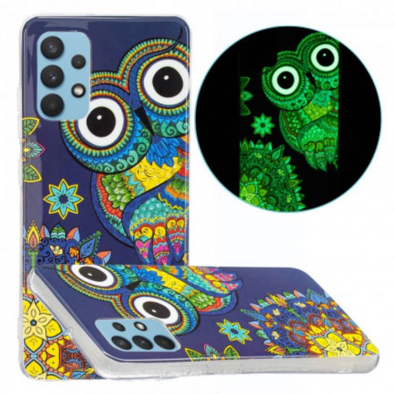 Cover Samsung Galaxy A32 4G Fluorescerende Mandalaugle