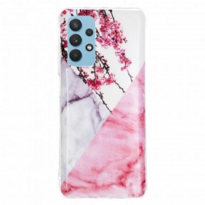 Cover Samsung Galaxy A32 4G Marmoreret Blommeblomst