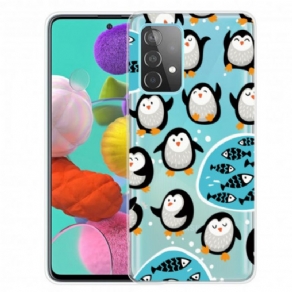 Cover Samsung Galaxy A32 4G Pingviner Og Fisk