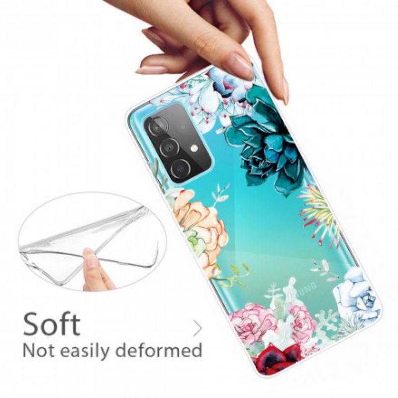 Cover Samsung Galaxy A32 4G Sømløse Akvarelblomster