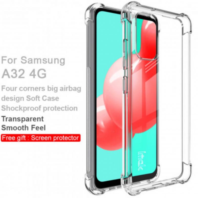 Cover Samsung Galaxy A32 4G Transparent Silkeblød Imak