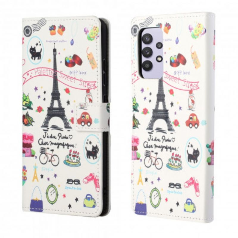 Flip Cover Samsung Galaxy A32 4G Jeg Elsker Paris