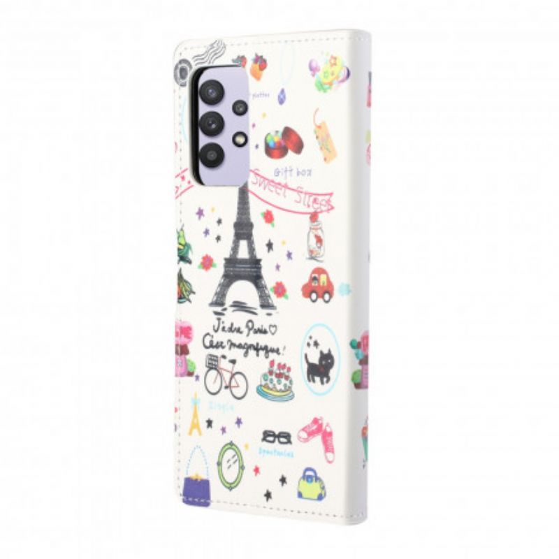 Flip Cover Samsung Galaxy A32 4G Jeg Elsker Paris