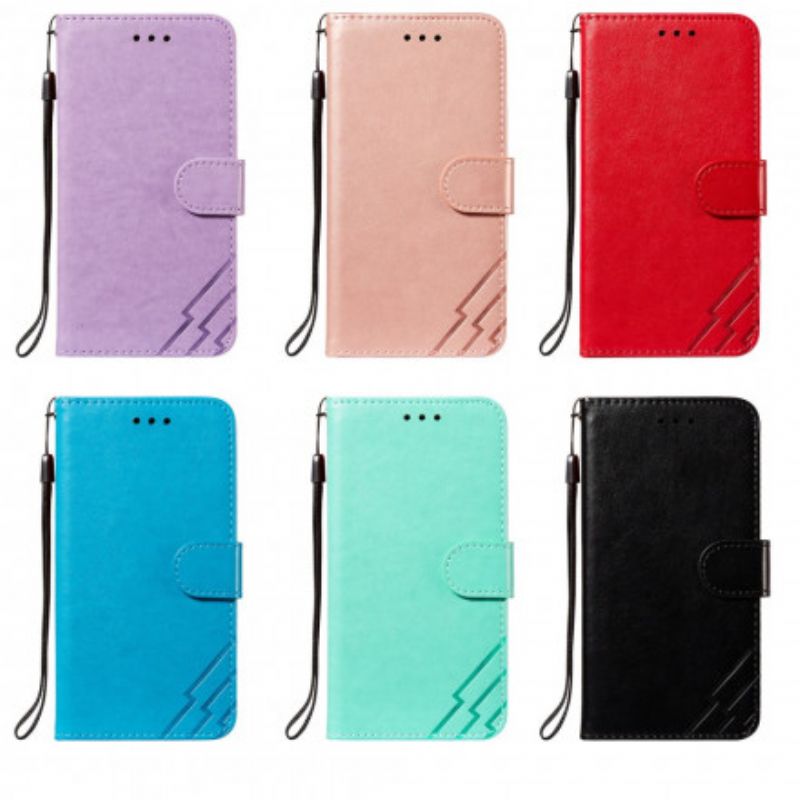 Flip Cover Samsung Galaxy A32 4G Lædereffekt Lightning Design