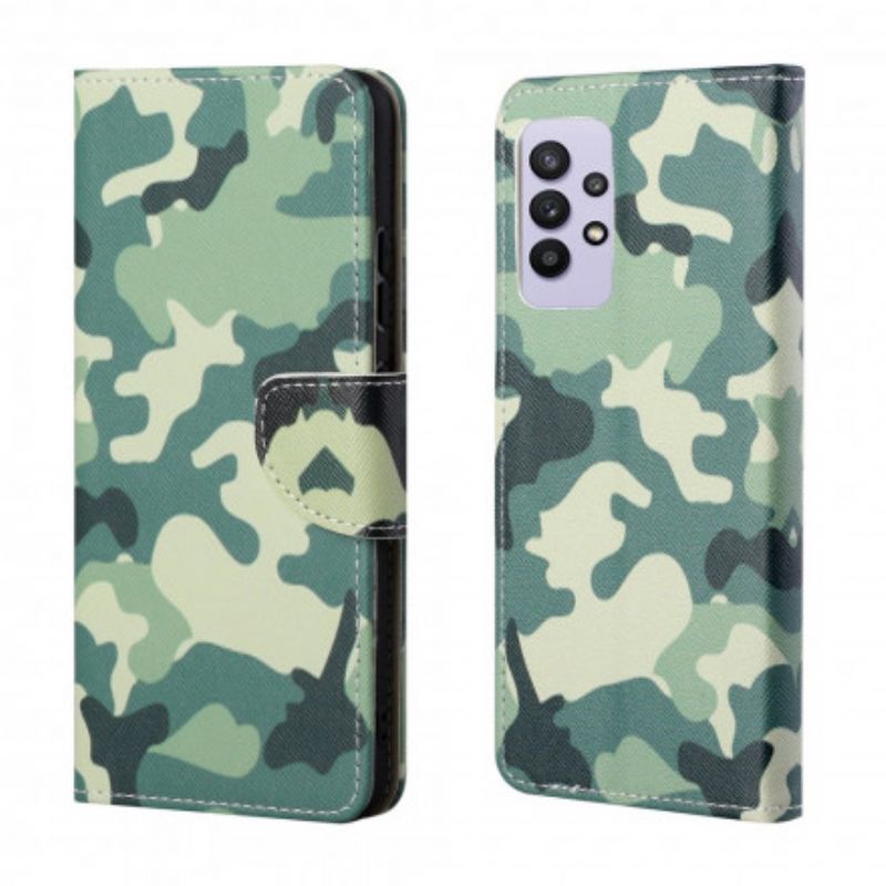 Flip Cover Samsung Galaxy A32 4G Militær Camouflage