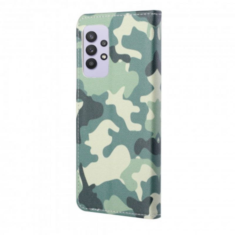 Flip Cover Samsung Galaxy A32 4G Militær Camouflage