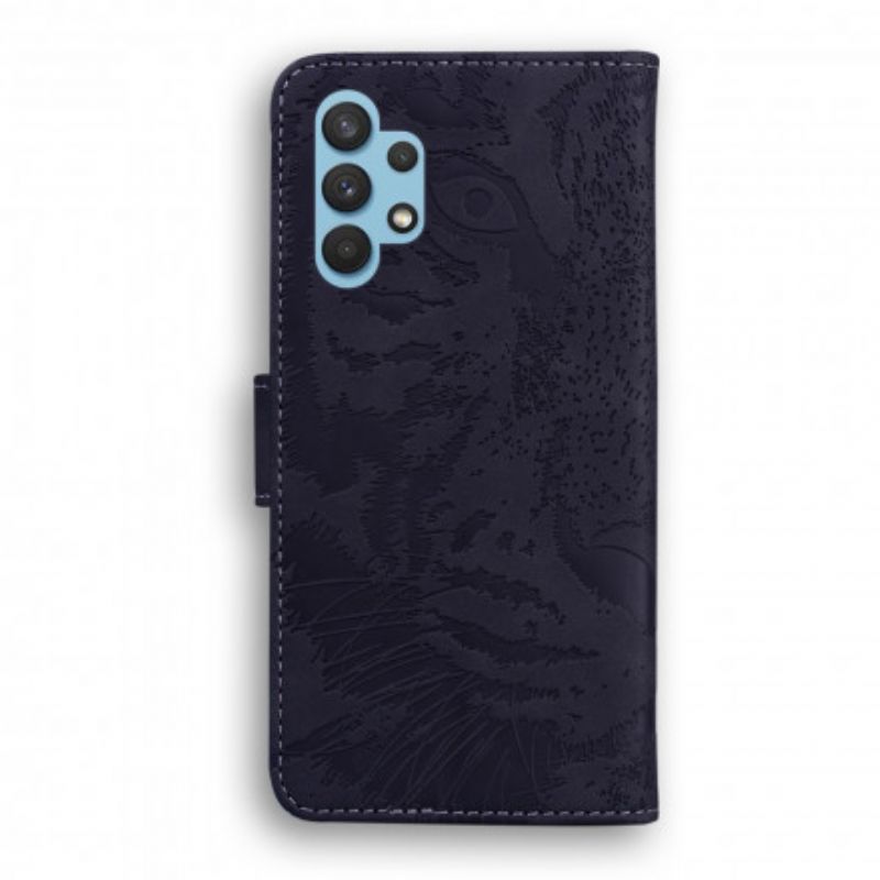 Flip Cover Samsung Galaxy A32 4G Tiger Ansigtstryk