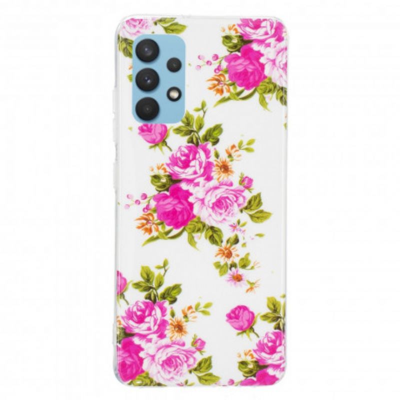 Mobilcover Samsung Galaxy A32 4G Fluorescerende Liberty-blomster